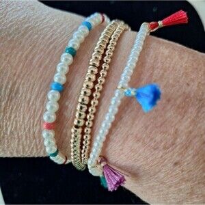 Colorful Beaded Bracelets with Tassels